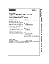 datasheet for 74VCX162835MTDX by Fairchild Semiconductor
