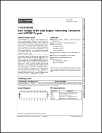 datasheet for 74VCX163245MTDX by Fairchild Semiconductor