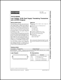 datasheet for 74VCX164245MTDX by Fairchild Semiconductor