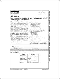 datasheet for 74VCX16601MTD by Fairchild Semiconductor