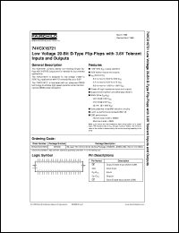 datasheet for 74VCX16721MEAX by Fairchild Semiconductor