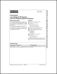 datasheet for 74VCX16722MTDX by Fairchild Semiconductor