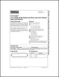 datasheet for 74VCX16827MTD by Fairchild Semiconductor