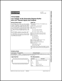 datasheet for 74VCX16838MTD by Fairchild Semiconductor