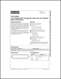 datasheet for 74VCX16841MEAX by Fairchild Semiconductor