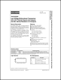 datasheet for 74VCX2245WMX by Fairchild Semiconductor