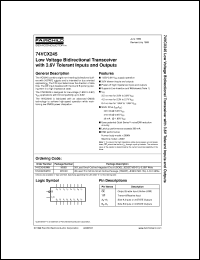 datasheet for 74VCX245WM by Fairchild Semiconductor