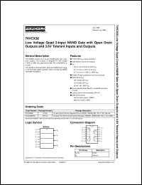 datasheet for 74VCX38MX by Fairchild Semiconductor
