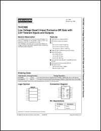 datasheet for 74VCX86M by Fairchild Semiconductor