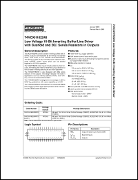 datasheet for 74VCXH162240MTX by Fairchild Semiconductor