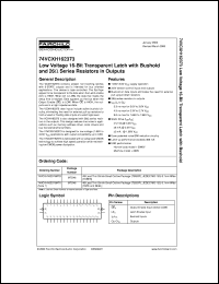 datasheet for 74VCXH162373MTX by Fairchild Semiconductor