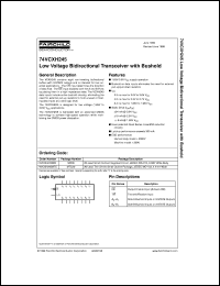 datasheet for 74VCXH245WM by Fairchild Semiconductor