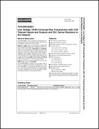 datasheet for 74VCXR162601MTD by Fairchild Semiconductor