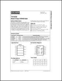 datasheet for 74VHC00M by Fairchild Semiconductor