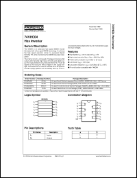 datasheet for 74VHC04SJX by Fairchild Semiconductor