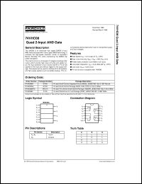 datasheet for 74VHC08M by Fairchild Semiconductor