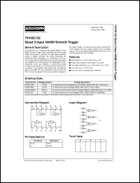 datasheet for 74VHC132SJ by Fairchild Semiconductor