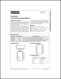 datasheet for 74VHC138MX by Fairchild Semiconductor