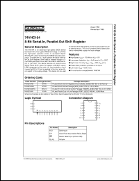 datasheet for 74VHC164SJ by Fairchild Semiconductor