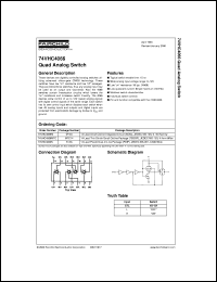 datasheet for 74VHC4066WM by Fairchild Semiconductor