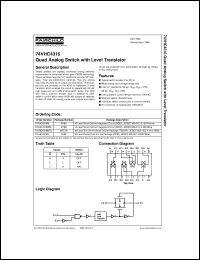 datasheet for 74VHC4316M by Fairchild Semiconductor