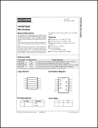 datasheet for 74VHCT04AM by Fairchild Semiconductor