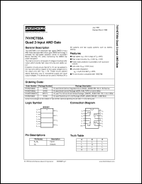datasheet for 74VHCT08AM by Fairchild Semiconductor