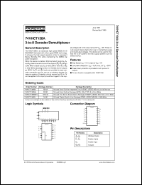 datasheet for 74VHCT138AMTCX by Fairchild Semiconductor
