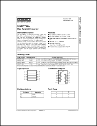 datasheet for 74VHCT14ASJX by Fairchild Semiconductor