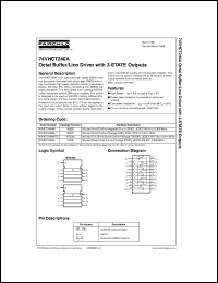 datasheet for 74VHCT240AM by Fairchild Semiconductor