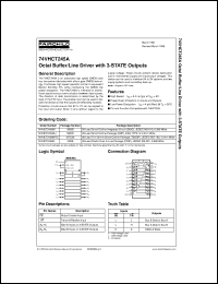 datasheet for 74VHCT245AMX by Fairchild Semiconductor