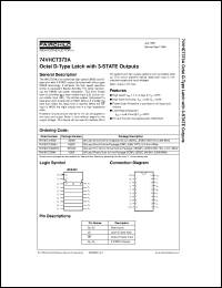 datasheet for 74VHCT373ASJX by Fairchild Semiconductor
