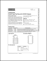 datasheet for 74VHCT374AMTC by Fairchild Semiconductor