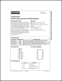 datasheet for 74VHCT573ASJX by Fairchild Semiconductor