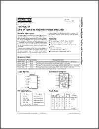 datasheet for 74VHCT74ASJX by Fairchild Semiconductor