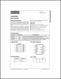 datasheet for 74VHCU04M by Fairchild Semiconductor