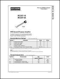 datasheet for BC33716 by Fairchild Semiconductor