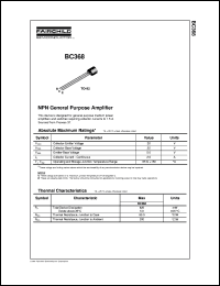 datasheet for BC368 by Fairchild Semiconductor