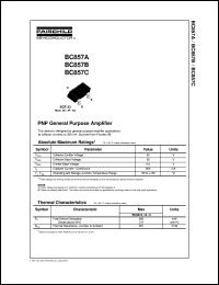datasheet for BC857A by Fairchild Semiconductor