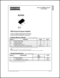 datasheet for BCW30 by Fairchild Semiconductor