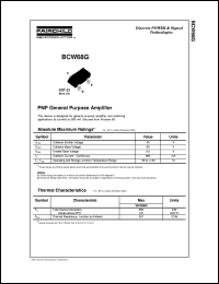 datasheet for BCW68G by Fairchild Semiconductor