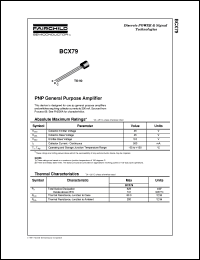 datasheet for BCX79 by Fairchild Semiconductor