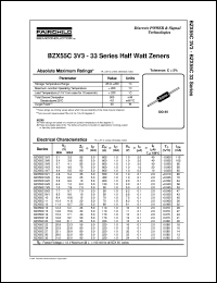 datasheet for BZX55C9V1 by Fairchild Semiconductor