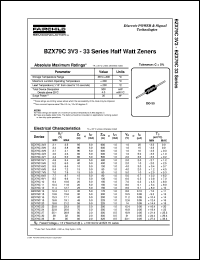 datasheet for BZX79C3V3 by Fairchild Semiconductor