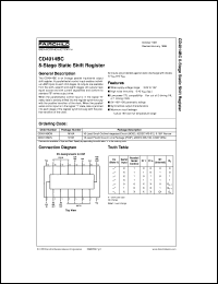 datasheet for CD4014BCM by Fairchild Semiconductor