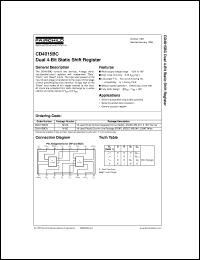 datasheet for CD4015BCM by Fairchild Semiconductor