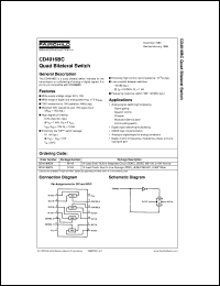 datasheet for CD4016BCMX by Fairchild Semiconductor