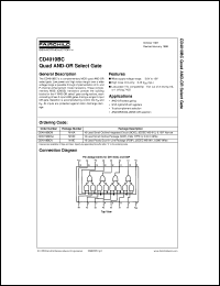 datasheet for CD4019BCSJX by Fairchild Semiconductor