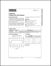 datasheet for CD4021BCM by Fairchild Semiconductor