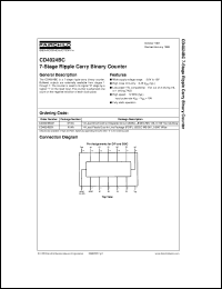 datasheet for CD4024BCM by Fairchild Semiconductor